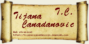 Tijana Čanadanović vizit kartica